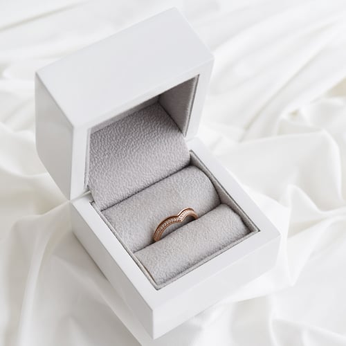 Gebogener Eternity-Ring mit Diamanten Irving