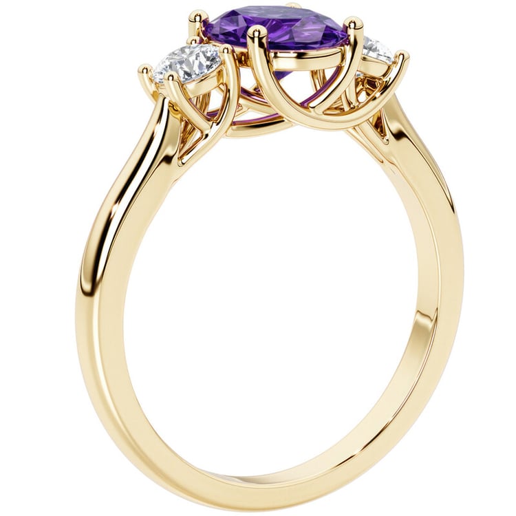 Verlobungsring mit Amethyst und Lab Grown Diamanten Brink 146395