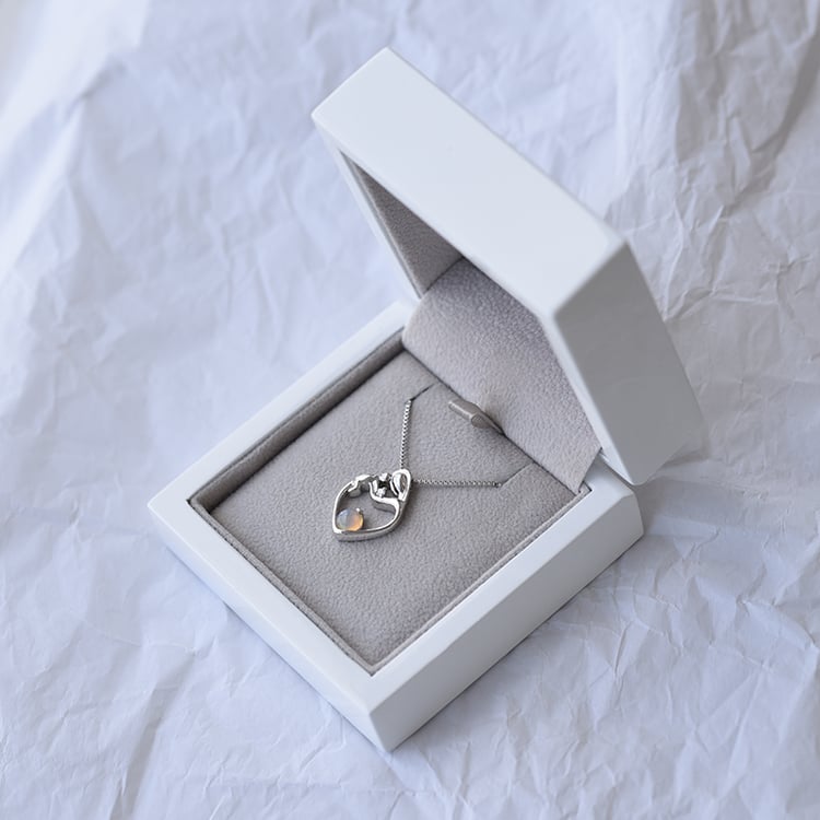 Anhänger Mutter und Kind mit weißem Opal und Diamant Ella 63358