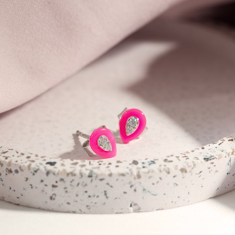 Ohrstecker aus Keramik mit Lab Grown Diamanten Melina 121881