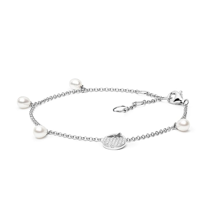 Romantisches Armband mit Perlen und Zirkonia Olivet