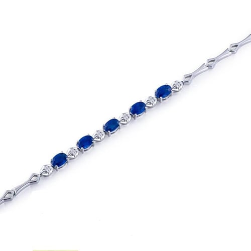 Goldenes Armband mit 3.01ct Saphiren und Diamanten Cheral