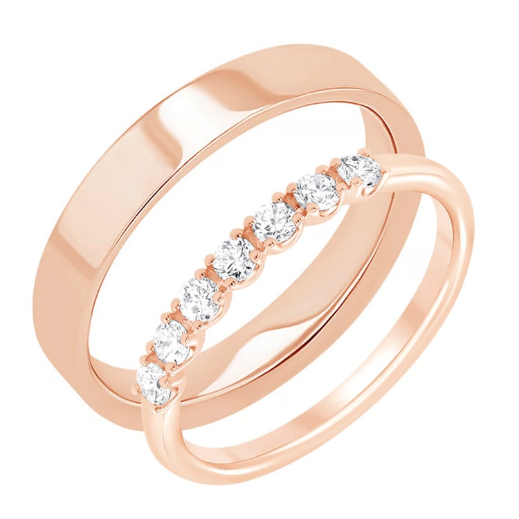 Weißgold Diamant Trauring 165158