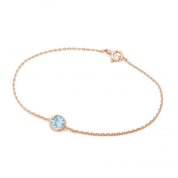 Goldarmband mit Aquamarin Arleth