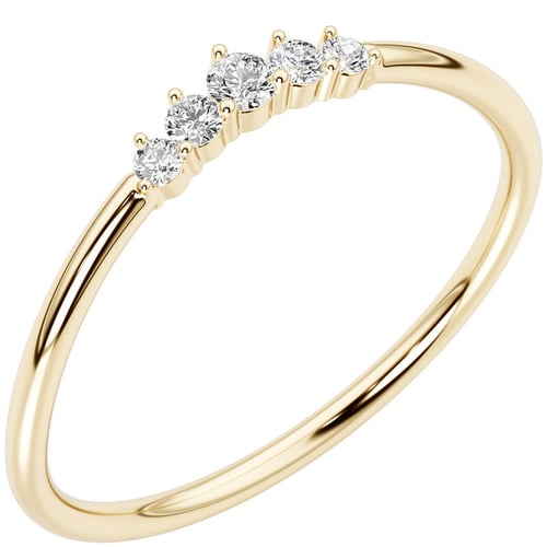 Ring in einer leichten V-Form mit Lab Grown Diamanten Myles