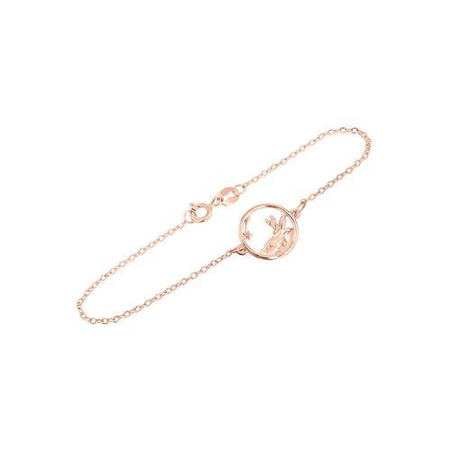 Silbernes Armband mit einem geschnitzten Fuchs Der Kleine Prinz