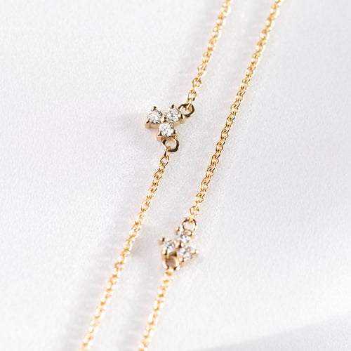 Minimalistisches Schmuckset mit drei Lab Grown Diamanten Milton