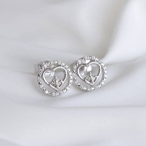 Romantische Ohrringe mit Diamanten Sofya