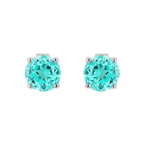 Schmuckset mit runden Lab Grown Paraiba Turmalín Alandra