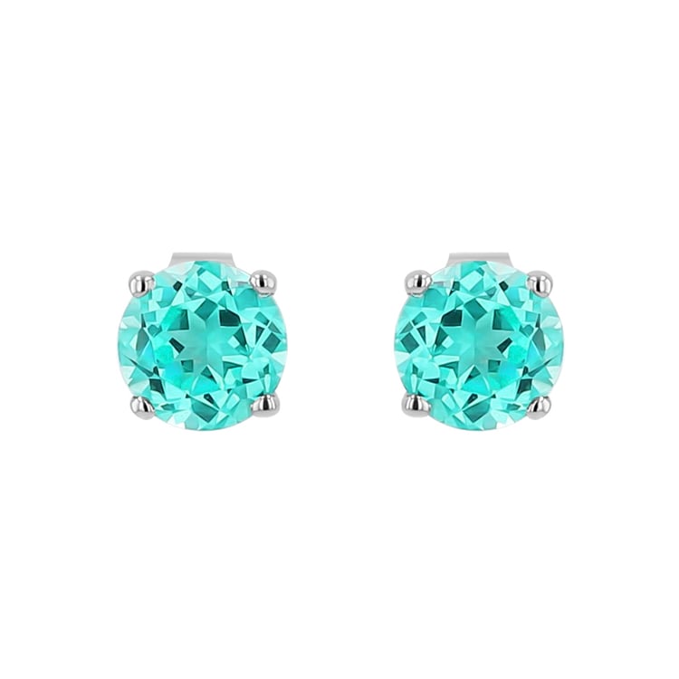 Schmuck Set mit runden Lab Grown Paraiba Turmalín Alandra 137067