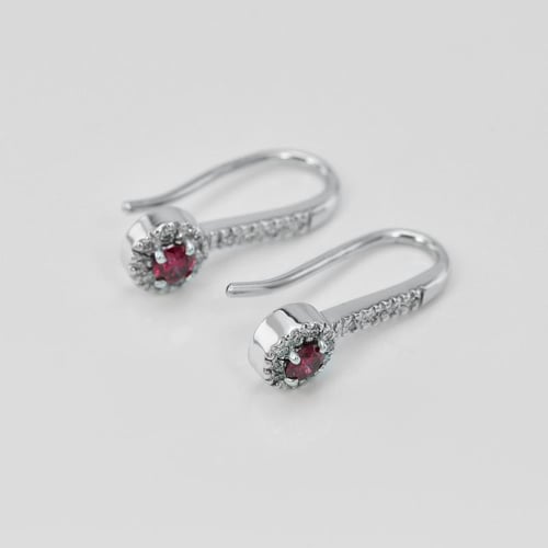 Diamantohrringe mit Rubinen Dhani