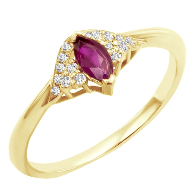 Goldener Rubinring mit Diamanten Kilian 81244