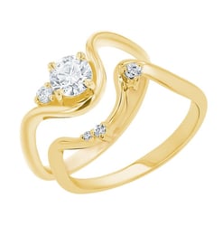 Romantisches Verlobungs-Set mit Diamantringen Valeria