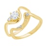 Romantisches Verlobungs-Set mit Diamantringen