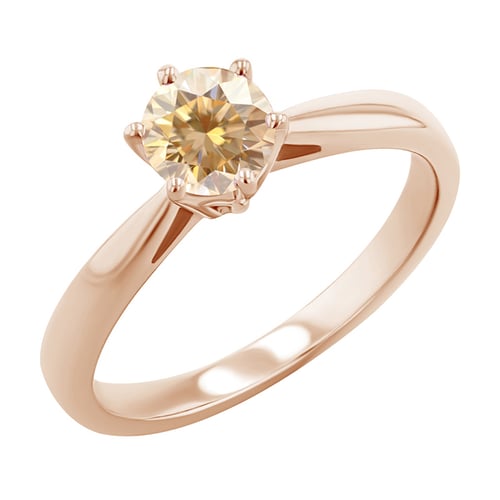 Verlobungsring mit Champagner Diamant Sati
