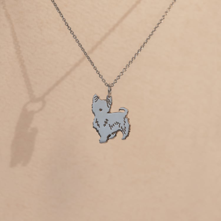 Anhänger in Form eines Hundes mit Gravur Yorkshire 98362