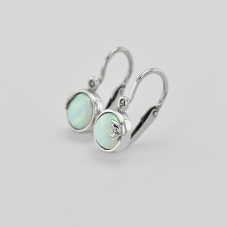 Kinderohrringe aus Gold mit weissen Opalen Yona 30506