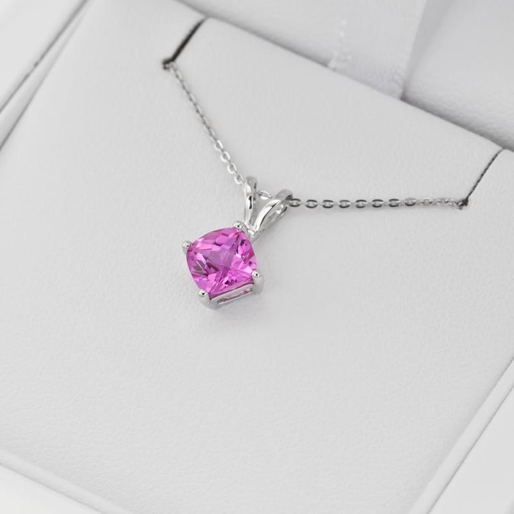 Rosa Saphir Anhänger in Eppi-Geschenkbox 26797