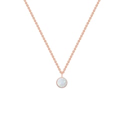 Minimalistische Kette mit weißem Opal Renny