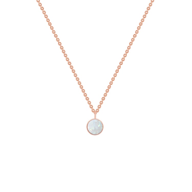 Minimalistische Kette mit weißem Opal Renny