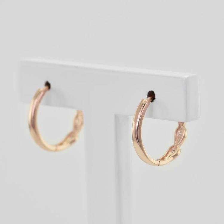 Creolen mit runden Diamanten verziert Venetia 36198