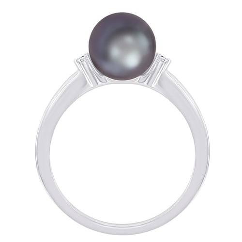 Goldring mit Perle und Diamanten Alisha