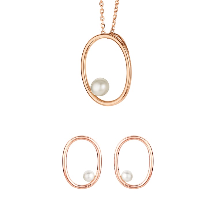 Vergoldetes Schmuckset Stacie