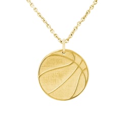 Silberner Anhänger Basketball mit Gravur Ihrer Wahl Basket