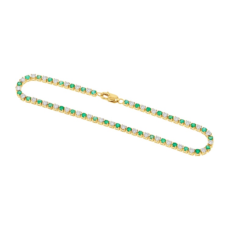 Tennisarmband mit Smaragden und Diamanten Kendrick