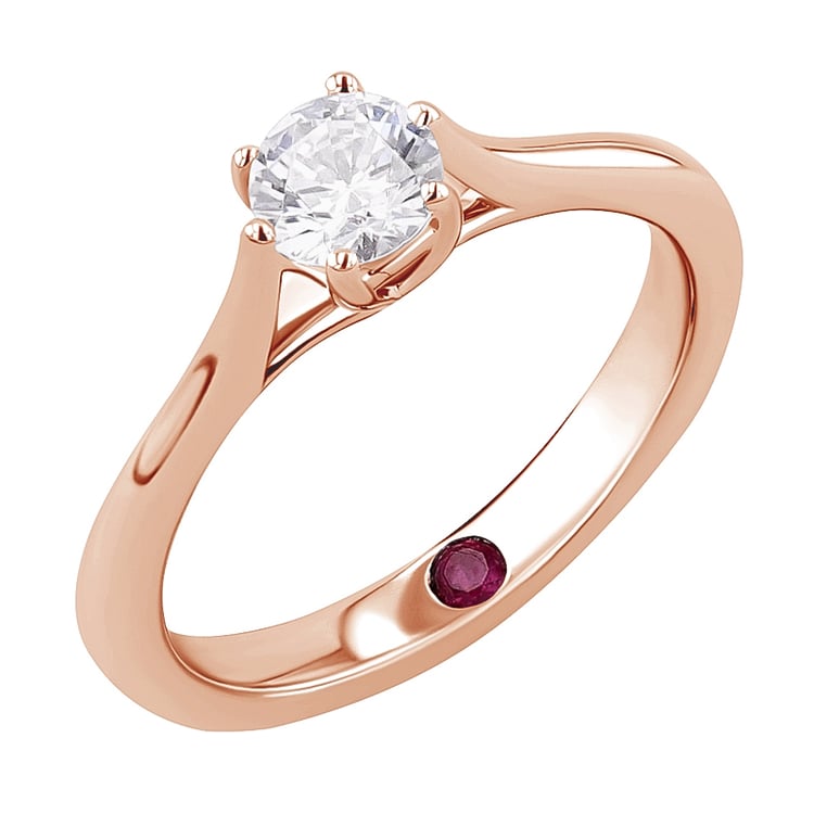 Verlobungsring mit Diamant und Rubin Nelia 124808