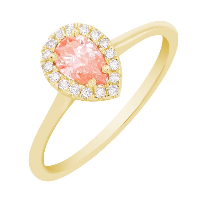 Verlobungsring mit einem zertifizierten fancy pink Lab Grown Diamanten Simone 112637