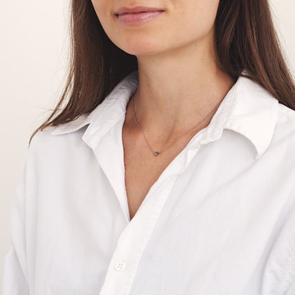 Halskette mit Salt and Pepper Diamant in Birnenform Maliah