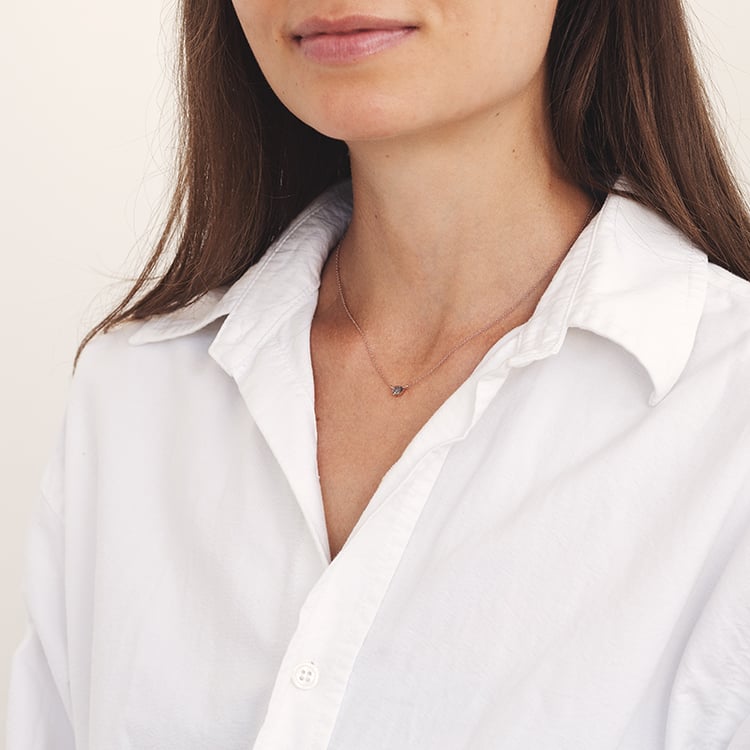 Halskette mit Salt and Pepper Diamant in Birnenform Maliah 129102