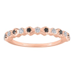 Half-Eternity-Ring aus Gold mit schwarzen und weißen Lab Grown Diamanten Tariq