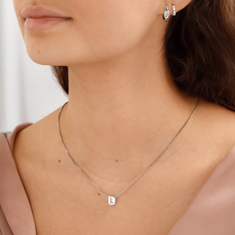 Vergoldeter Silberanhänger mit weißem Topas Brecken 153214