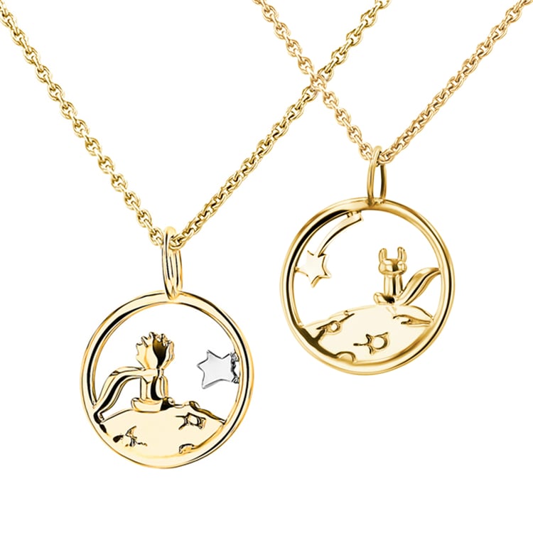 Set von Silbernen Geschnitzte Halsketten Kleiner Prinz 152419