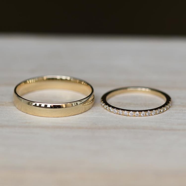 Trauring Eternity mit Diamanten und Court Ring Adva 31246