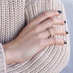 Dreifacher Ring in V-Form mit Lab Grown Diamanten Saija
