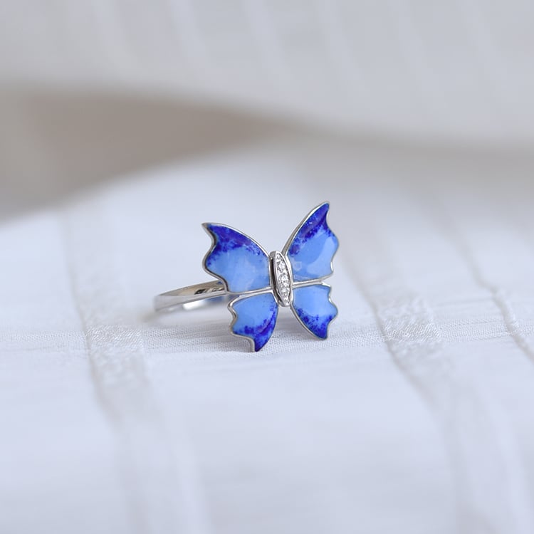 Silberring mit Emaille 64096