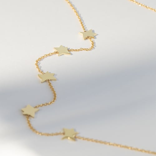 Silbernes Schmuckset mit Sternen Der kleine Prinz