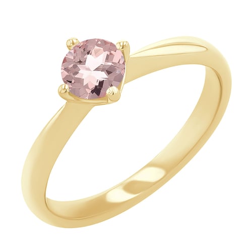 Goldener Verlobungsring mit Morganit Mahiya
