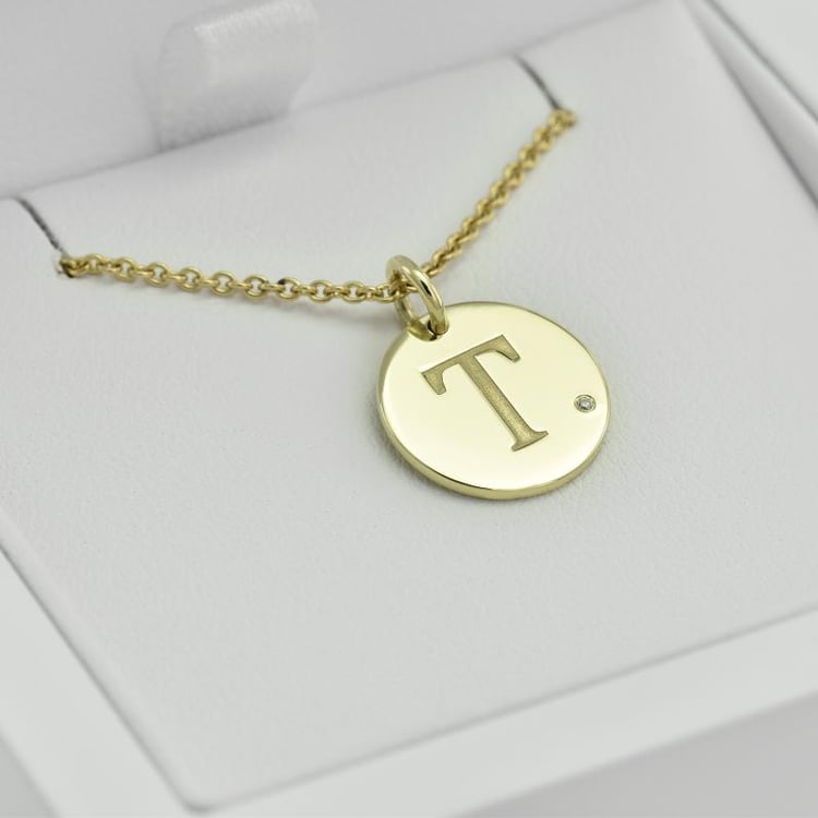 Anhänger mit Gravur eines Buchstabens 21792