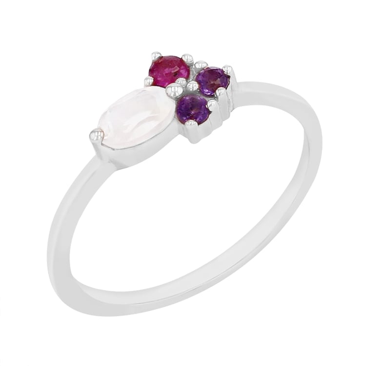 Ring mit Mondstein, Rubin und Amethysten Lowri 84148