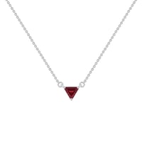 Minimalistische Kette mit Granat Modu