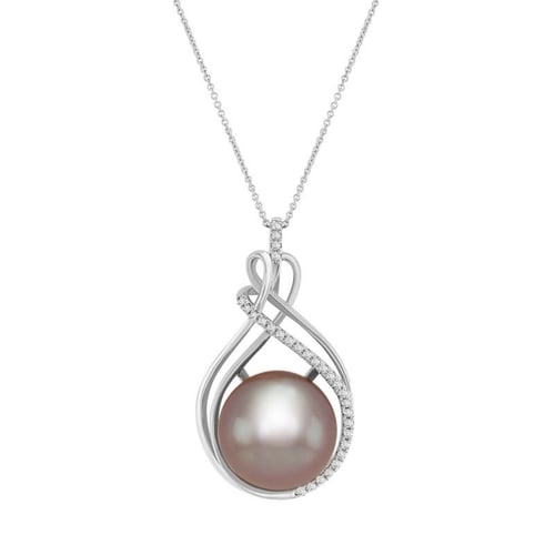 Anhänger mit Perle und Diamanten Renata