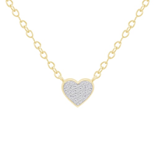 Kette in Herzform und Diamanten Maree
