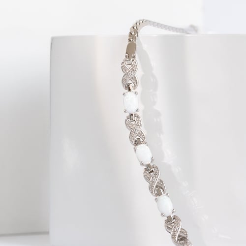 Silberarmband mit Opalen Clio