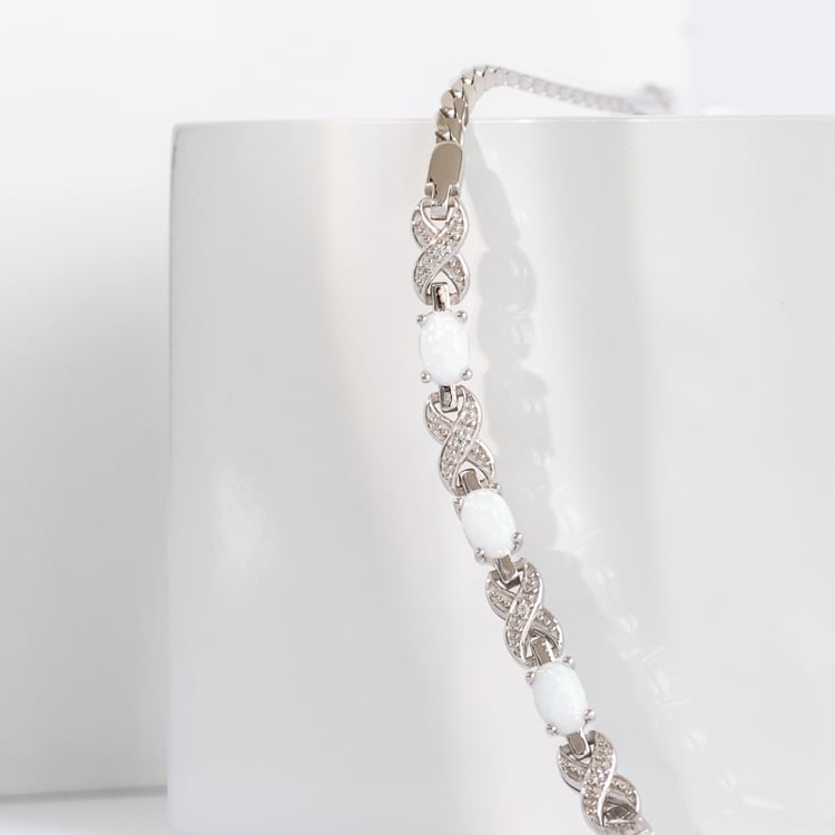 Silberarmband mit Opalen Clio 124560