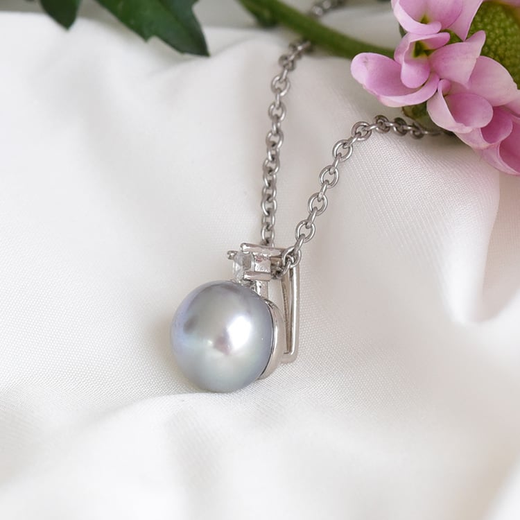 Anhänger mit grauer Perle und Zirkonia Avanti 83459