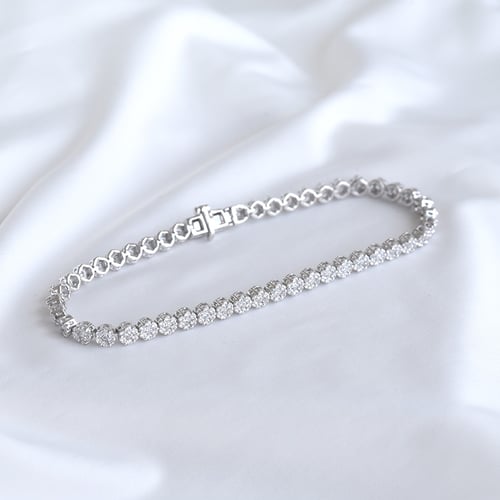 Zauberhaftes Tennis Armband mit Lab Grown Diamanten Santana
